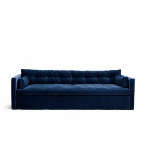 Dahlia Grande 3-Seat Sofa Deep Blue is a sofa in blue velvet from MELIMELI