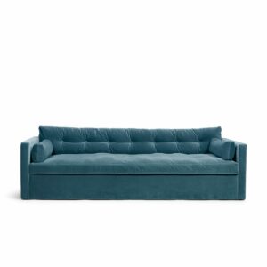 Dahlia Grande 3-Seat Sofa Petrol is a sofa in blue green velvet from MELIMELI