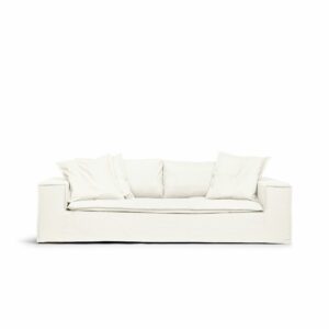 Luca Grande 3-Seat Sofa True White is a spacious sofa in white linen from MELIMELI