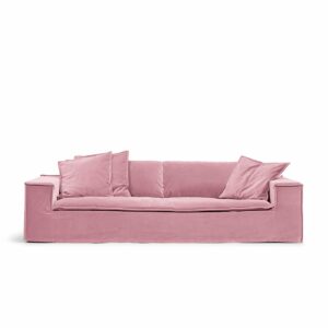 Luca Grande 3-Seat Sofa Dusty Pink is a spacious sofa in pink velvet from MELIMELI