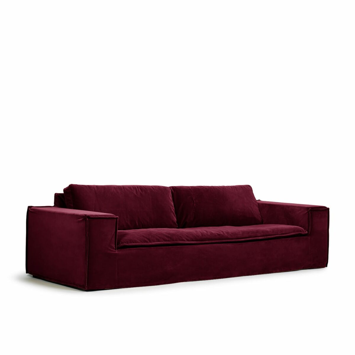 Luca Grande 3-Seat Sofa Ruby Red
