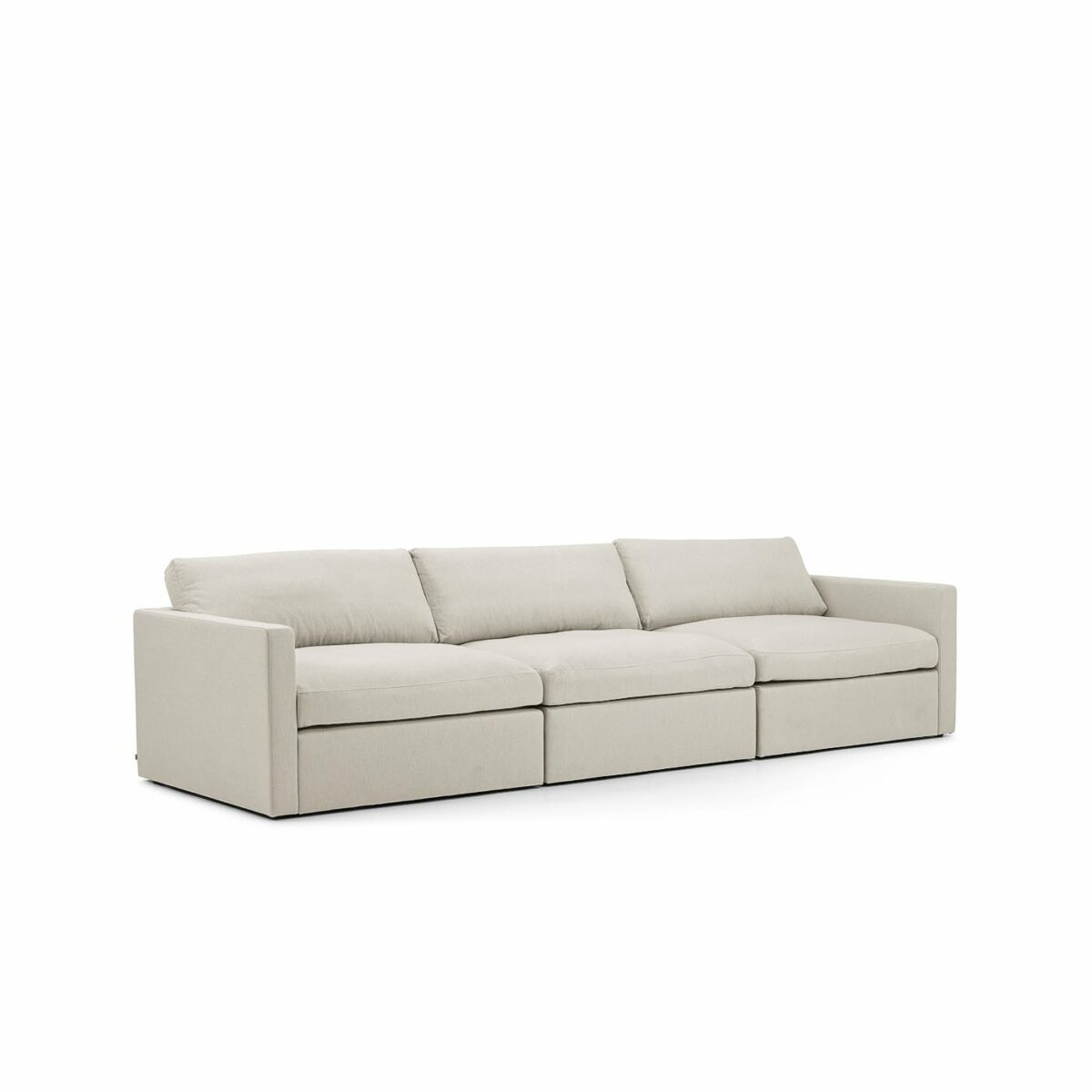 Lucie Grande 3-Seat Sofa (With Ottoman) True White