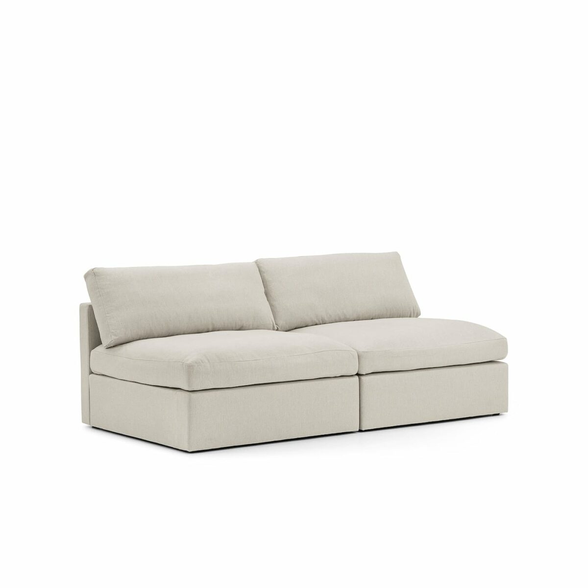Lucie Grande 2-Seat Sofa (Without Armrests) True White