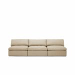 Lucie Grande 3-Seat Sofa (Without Armrests) Khaki