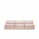 Lucie Grande 3-Seat Sofa (Without Armrests) Blush