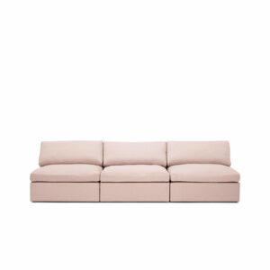Lucie Grande 3-Seat Sofa Blush is a modular sofa in pink linen from MELIMELI