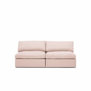 Lucie Grande 2-Seat Sofa Blush is a modular sofa in pink linen from MELIMELI
