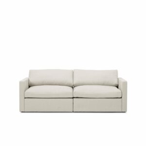 Lucie Grande 2-Seat Sofa Off White is a modular sofa in light grey linen from MELIMELI