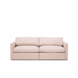 Lucie Grande 2-Seat Sofa Blush is a modular sofa in pink linen from MELIMELI