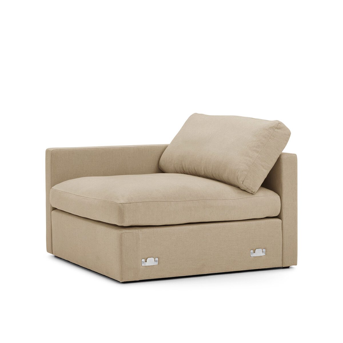 Lucie Grande 2-Seat Sofa (Without Armrests) Khaki