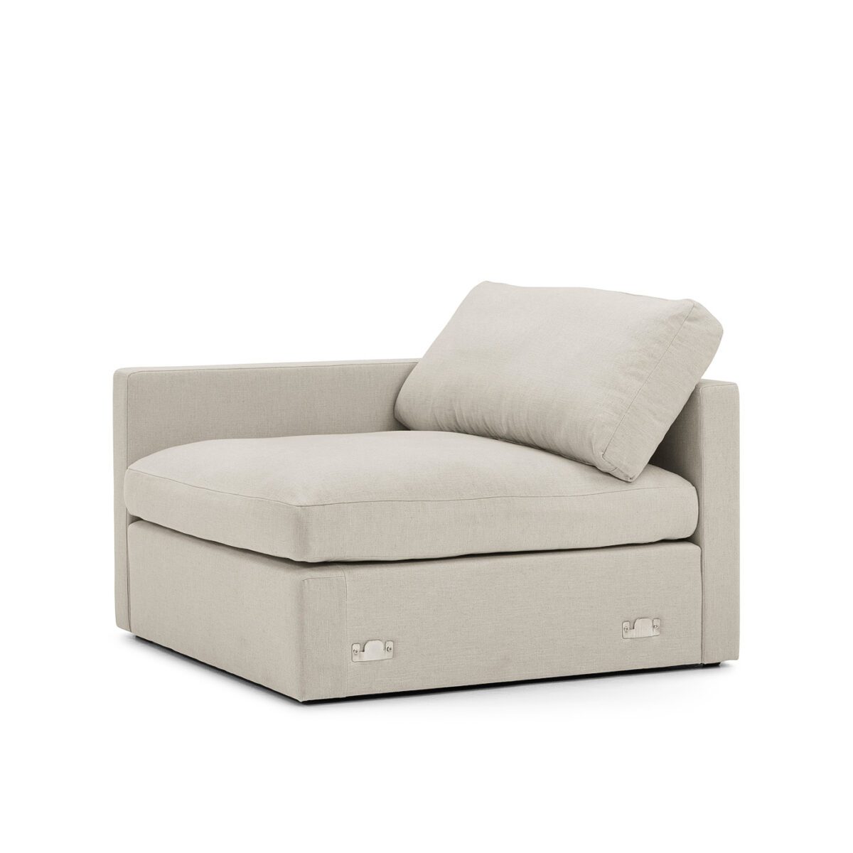 Lucie Grande 3-Seat Sofa (With Ottoman) Eggshell