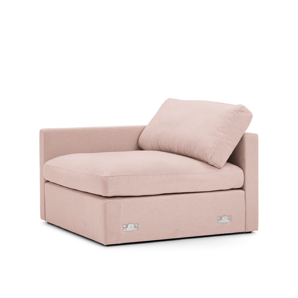 Lucie Grande 3-Seat Sofa (With Ottoman) Blush