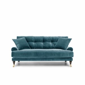 Blanca 2-Seat Sofa Petrol is a sofa in blue green velvet from MELIMELI