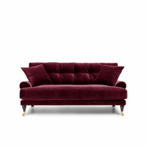 Blanca 2-Seat Sofa Ruby Red is a sofa in burgundy velvet from MELIMELI
