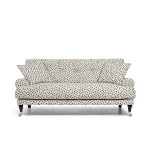 Blanca 2-Seat Sofa Dot is a sofa in linen with black dots from MELIMELI