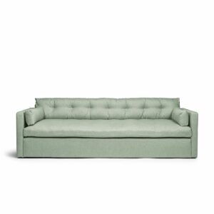 Dahlia Grande 3-Seat Sofa Pistage is a sofa in green linen from MELIMELI