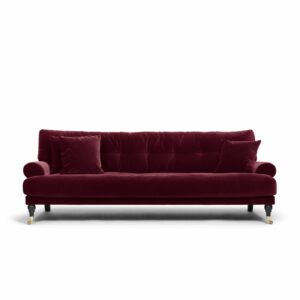 Blanca 3-Seat Sofa Ruby Red is a sofa in burgundy velvet from MELIMELI