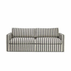 Lucie 2 seater in linen fabric with stripes from melimeli