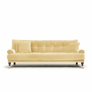 Blanca 3-Seat Sofa Creme is a sofa in yellow velvet from MELIMELI
