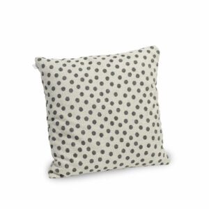 Cushion Cover Dot Black Linen 50x50