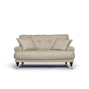 Blanca Love Seat Khaki is sofa in beige linen from MELIMELI