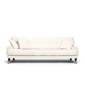 Blanca True White is a linen sofa in classic Howard style from MELIMELI