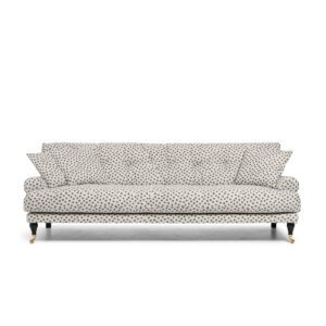 Blanca 3-Seat Sofa Dot is a sofa in linen with black dots from MELIMELI