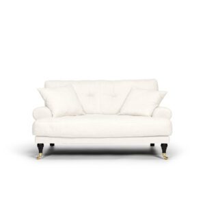 Blanca Love Seat True White is sofa in white linen from MELIMELI