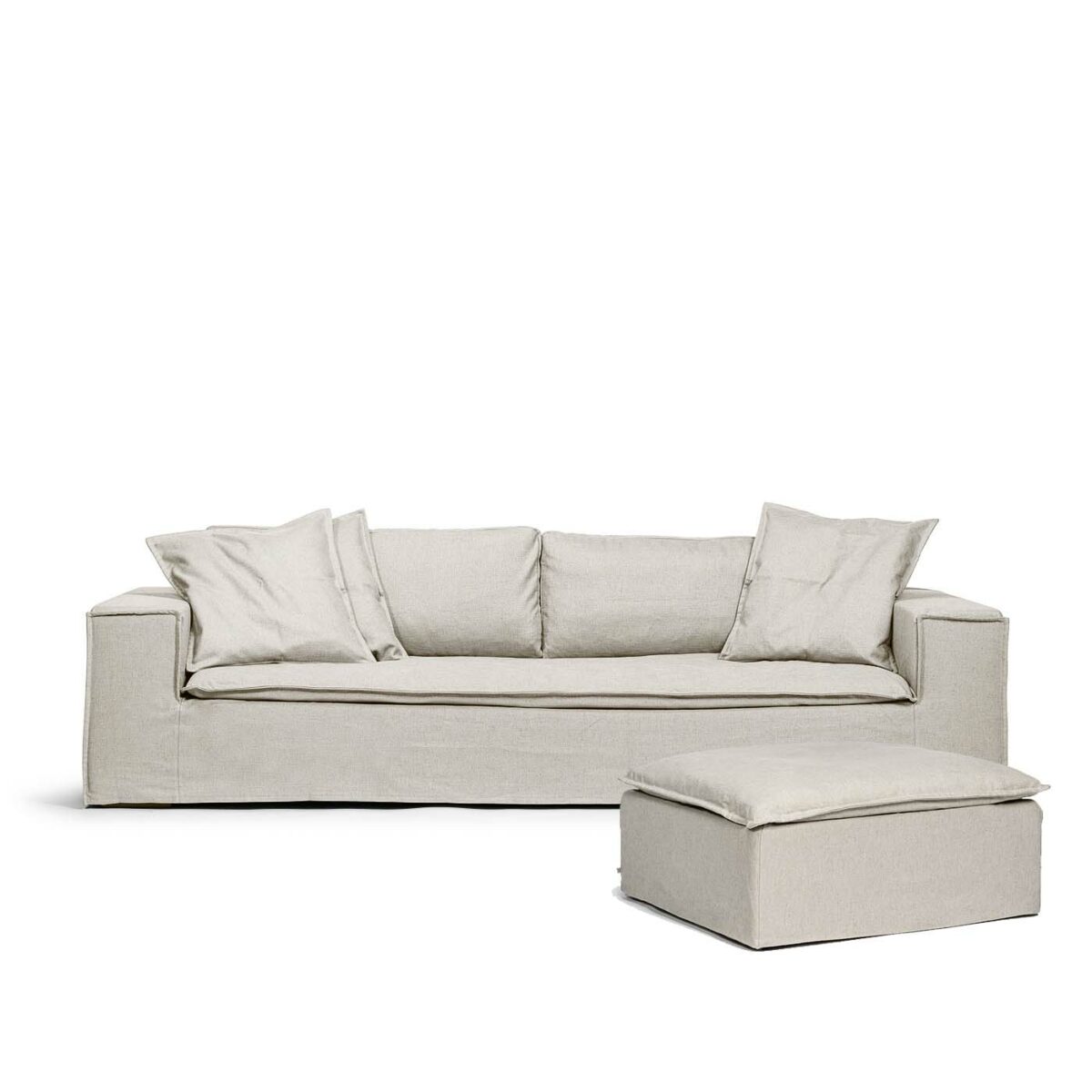 Luca Grande 3-Seat Sofa Khaki