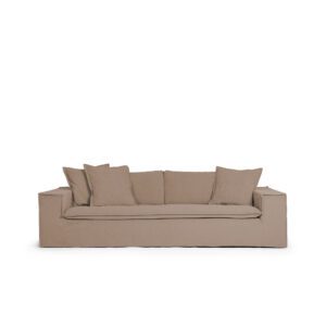 Luca Grande 3-Seater Sofa Elephant is a light brown sofa from Melimeli