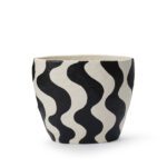 Vase Mono Wave Black/White