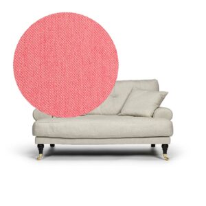 Blanca Love Seat Coral is sofa in coral red chenille from MELIMELI