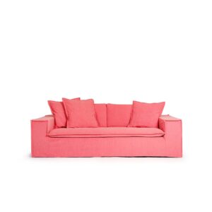 Luca Grande 2-Seater Sofa Coral is a coral red sofa from Melimeli
