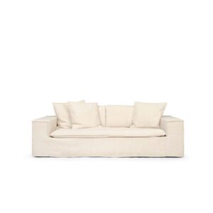 Luca Grande 2-Seat Sofa Eggshell is a white sofa from Melimeli