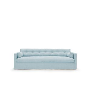 3 seat sofa in light blue fabric from Melimeli