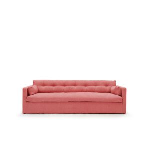 3 seat sofa in coral red fabric from Melimeli
