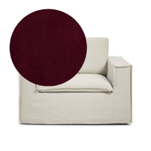 Luca Armchair Ruby Red is a spacious armchair in dark red velvet from MELIMELI