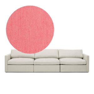 Lucie Grande 3-Seat Sofa Coral is a modular sofa in red chenille from MELIMELI