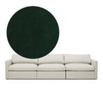 Lucie Grande 3-Seat Sofa Emerald Green