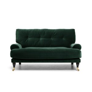 Blanca Love Seat Emerald Green is a sofa in dark green velvet from MELIMELI