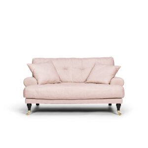 Blanca Love Seat Blush is a sofa in pink linen from MELIMELI