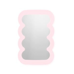 Soso Wall Mirror Pink is a mirror with curved frame from MELIMELI