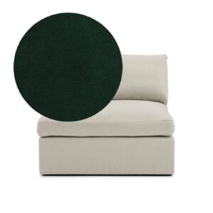 Lucie Armchair Emerald Green is an armchair without armrests in green velvet from MELIMELI
