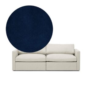 Lucie Grande 2-Seat Sofa Deep Blue is a modular sofa in blue velvet from MELIMELI