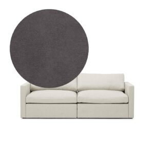 Lucie Grande 2-Seat Sofa Greige is a modular sofa in grey velvet from MELIMELI