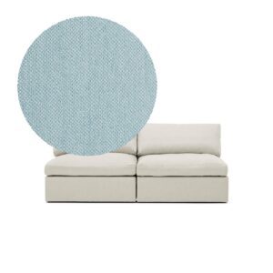 Lucie Grande 2-Seat Sofa Baby Blue is a modular sofa in blue chenille from MELIMELI