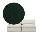 Lucie Grande 2-Seat Sofa (Without Armrests) Emerald Green