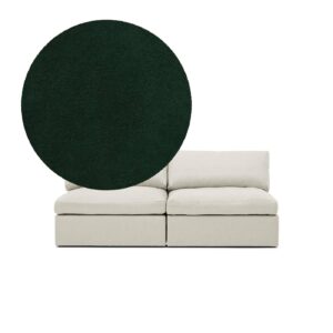 Lucie Grande 2-Seat Sofa Emerald Green is a modular sofa in green velvet from MELIMELI