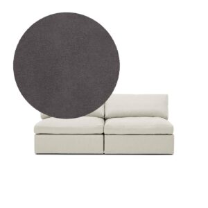 Lucie Grande 2-Seat Sofa Greige is a modular sofa in grey velvet from MELIMELI