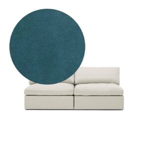 Lucie Grande 2-Seat Sofa Petrol is a modular sofa in blue green velvet from MELIMELI